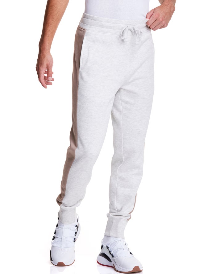 Champion Colorblock Stripe Fleece Erkek Joggers Beyaz ( EBIXHD350 )